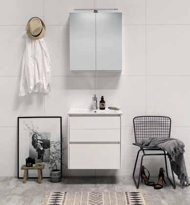 TVÄTTSTÄLL med FLEX SPEGELSKÅP och FLEX LED-LAMPA 11 596 kr.