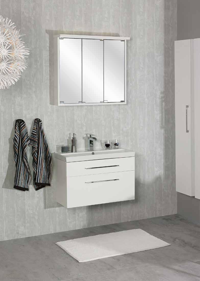 ALVA 750 SPEGELSKÅP 4 695:- MULTI HÖGSKÅP 3 195:- /STYCK FIX TREND 750 UNDERDEL 5 935:- NORO FIX TREND 750 med ALVA SPEGELSKÅP, vit