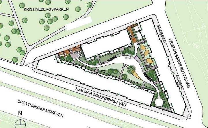 Kort om projektet Den nya planen omfattar bostadsbyggnader i fem till sju våningar, totalt ca 170 lägenheter, samt förskola med fyra avdelningar och 800 kvm