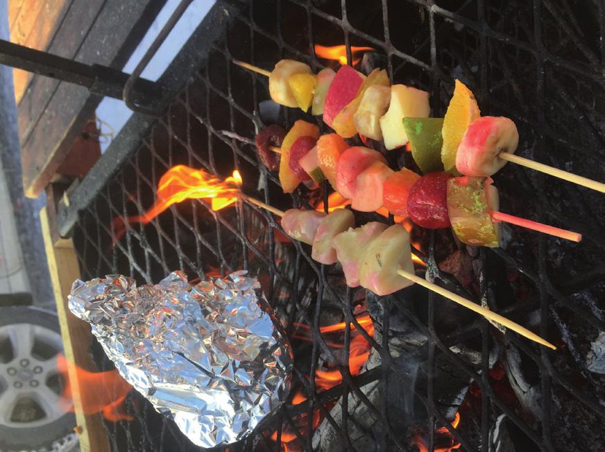 SLAG... GÖRA UTE I NATUREN 1. Värm en hajkbomb istället för en korv. Vik aluminiumfolie dubbel.