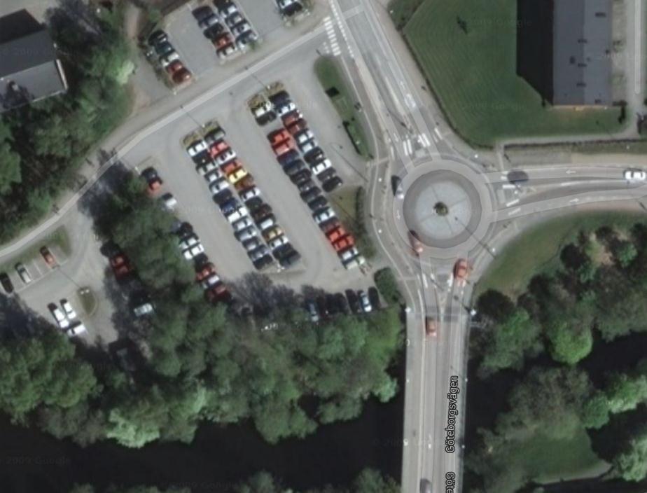 RAPPORT 2014-02-26 5 (7) Givare 2 Figur 2, Givarepositionerna, invid parkeringsplats mot Säveån (givare 1) samt invid brofäste Häradsbron (givare 2).