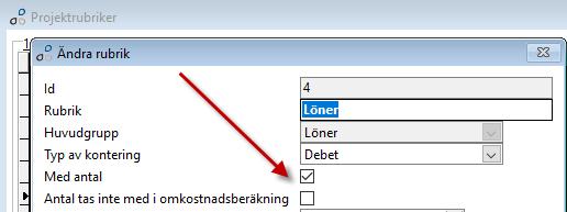 Internt arbetad tid summeras från Projektrubriker Vid projektresultat enligt Projektrubriker används inte längre grundinställning 2929 för summering av Internt arbetad tid.