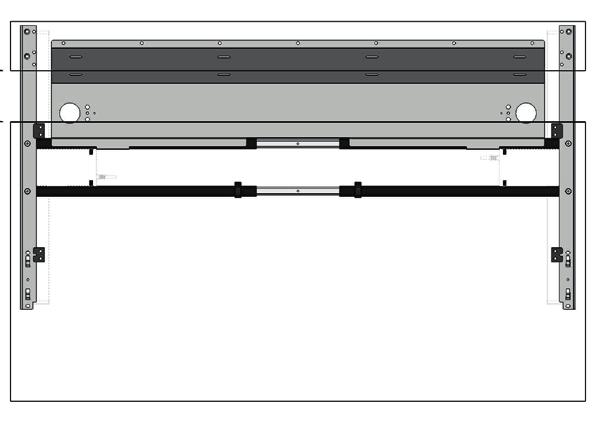 505426 253:- Kabeldike anpassat för skjutbar delad skiva 3 olika bredder: 900 mm, 1200 mm eller 1500 mm. Finns i 3 olika färger, silver, svart eller vit. Art.