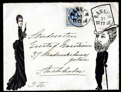 1876 och frankerat med 12 öre Ringtyp t.14 med några korta tänder. Ankomst stämplat Stockholm 1.
