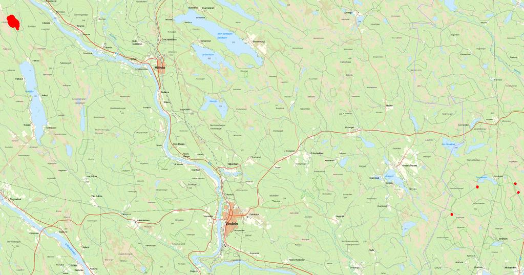 Material och metoder STUDIEOMRÅDEN Det södra studieområdet var ett antal slutavverkningsbestånd hos privata markägare i Östergötland, figur 1. Totalt mättes sju delbestånd in.