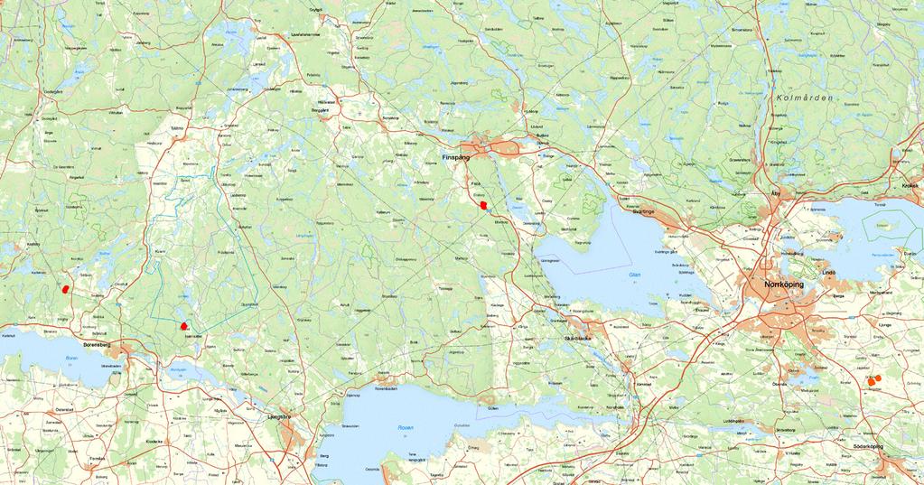 Olika produktionsskogar mättes för att visa på den variation som ofta återfinns bland olika skogsägare. Bestånden var grandominerade. Figur 1.
