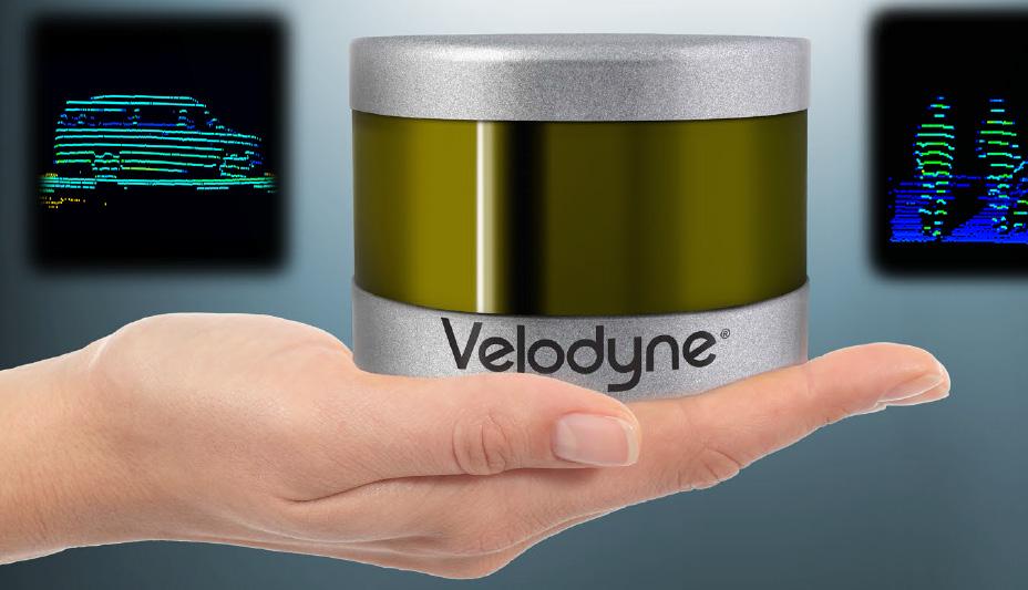 I och med att skannern använder 16 olika linjer kan både marken och stammen mätas samtidigt upp till cirka 5 10 meters höjd. Figur 4. Velodyne VLP 16 laserskanner. Velodyne Foto: Johan Holmgren, SLU.