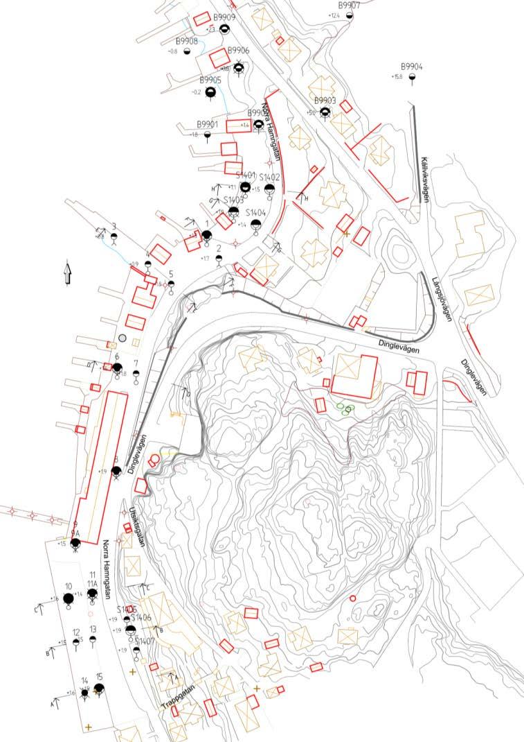 FJÄLLBACKA KAJEN 3 (19) 21-1-19 Uppdragsnummer Handläggare Status 4173 TT 1 ORIENTERING I samband med utredning för ny detaljplan för området utmed Norra Hamngatan och Kvarnberget i centrala