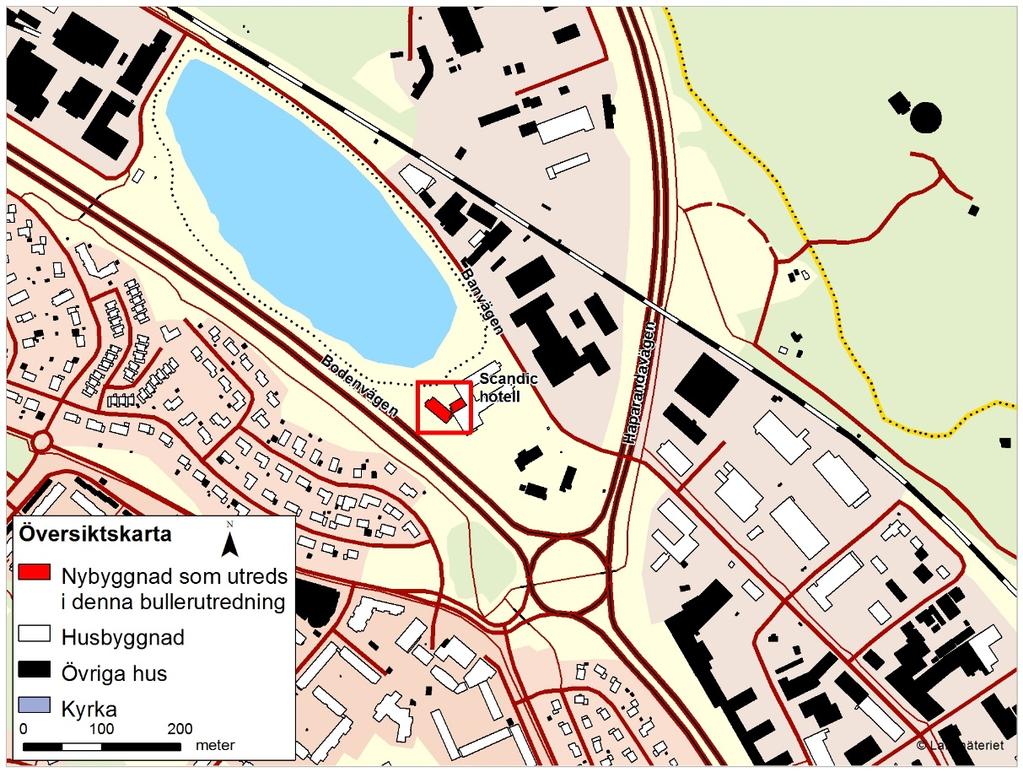 1 Inledning Sweco Environment har fått i uppdrag av Pandox att utreda trafikbullersituationen vid planerad nybyggnad i anslutning till Scandic hotell i Luleå.