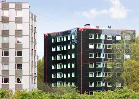 Stacken, Göteborg När den kooperativa hyrestgästföreningen Stacken i Göteborg ville energirenovera fastigheten tilläggsisolerade de med REDAir FLEX, bytte fönster och satte ny fasad.