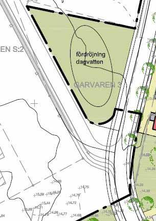 Uppvuxen vegetation ska bevaras och nya trädrader, allér, parkstråk ska tillföras för att skapa en grön stadsdel.