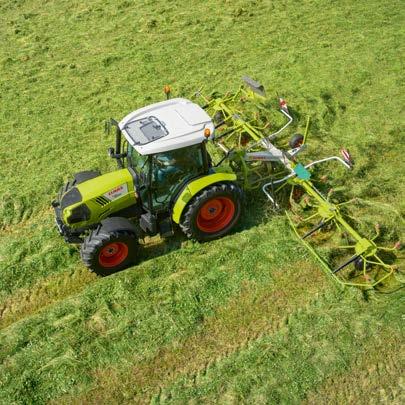 Med arbetsbredder på 6,70 m resp 8,70 m med sex resp åtta rotorer, har CLAAS en passande vändare för alla storlekar av verksamheter och anpassade för alla arbetsbredder på slåttermaskiner.