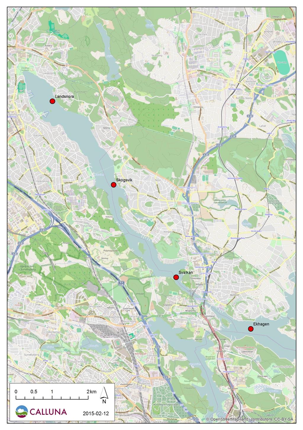 Edsviken MKP 215 217 / Fysikaliska, kemiska och biologiska undersökningar Figur 1.