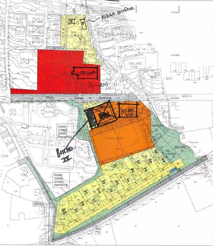 TRAFIKBULLERUTREDNING HAMRE 2: ÅRE Figur 1 Planområdet och planerade nya