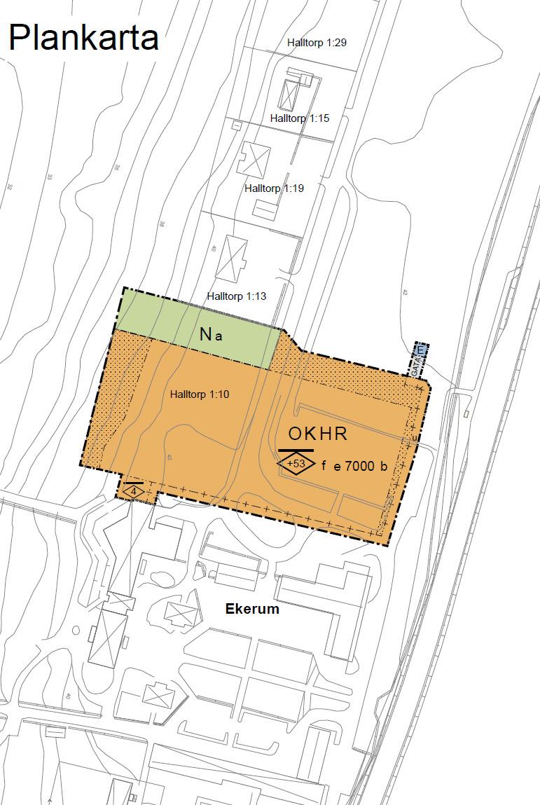 Rapport -18050200 Figur 1 Plankarta granskningsskede, där planområde