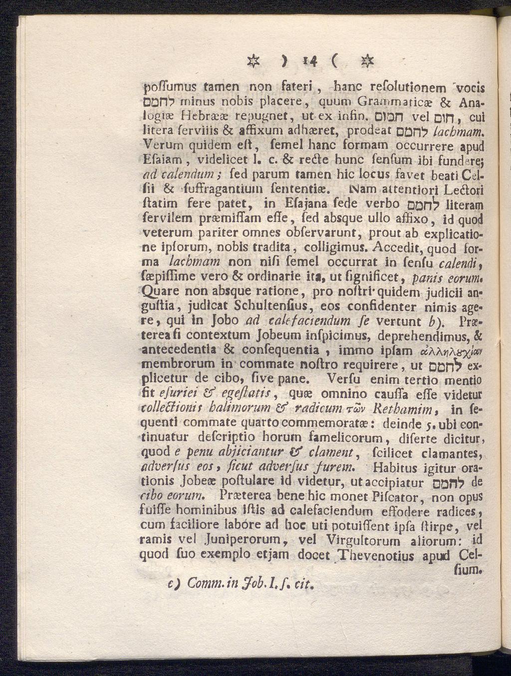 # > *4 ( # poflumus tarnen non fateri, hane refolutionem "vocis Dörf?
