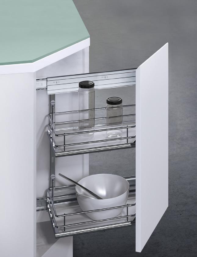 nr Utförande Vinkel Modell Korgar 120004316 Vit/krom 35 höger 2 120004317 Vit/krom 35 vänster 2 120004318 Vit/krom 45 höger 2 120004319 Vit/krom 45 vänster 2 10kg Ram ingår ej. Min.