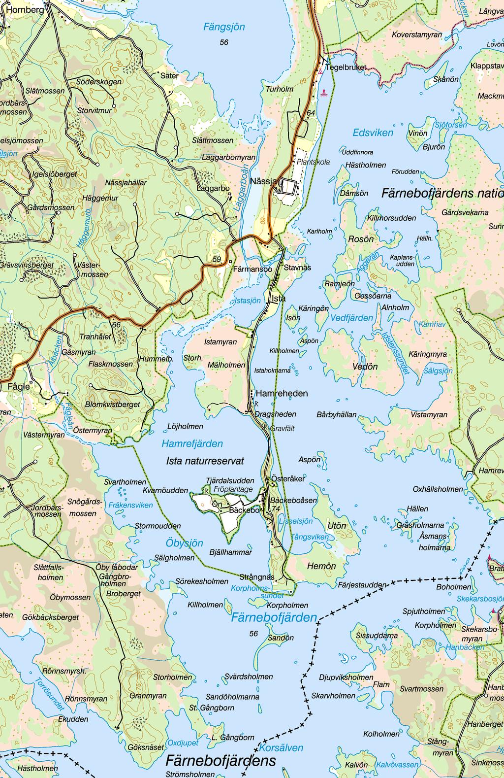 De lokaler som användes i studien är de samma som Biologisk Myggkontrol (www.mygg.se) använder i sitt egenkontrollprogram. Lokalerna ligger i och omkring Färnebofjärdens nationalpark (Fig.