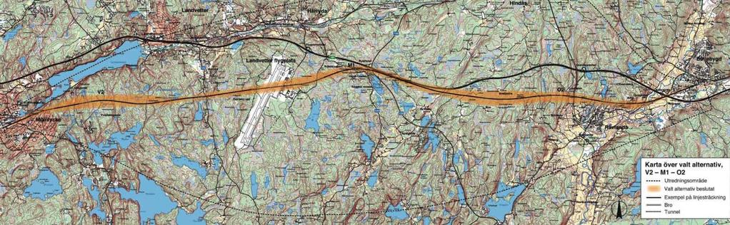 1.2 Eventuella kompletterande diagram, figurer eller kartbilder Mölnlycke Bollebygd är en första deletapp av den nya stambanan (Göteborg Stockholm) delsträckan Göteborg Borås.