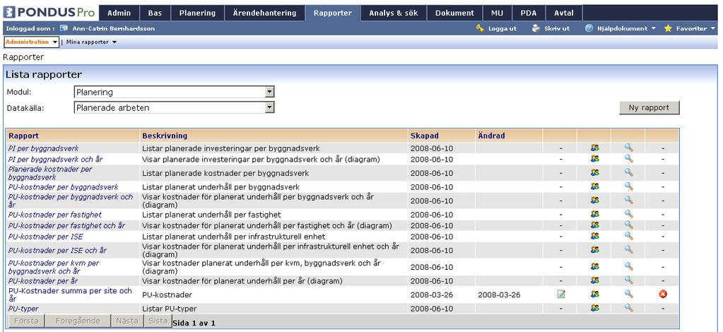 så väljer man hur rapporten grupperas. Man måste alltså välja minst en nivå att gruppera på.