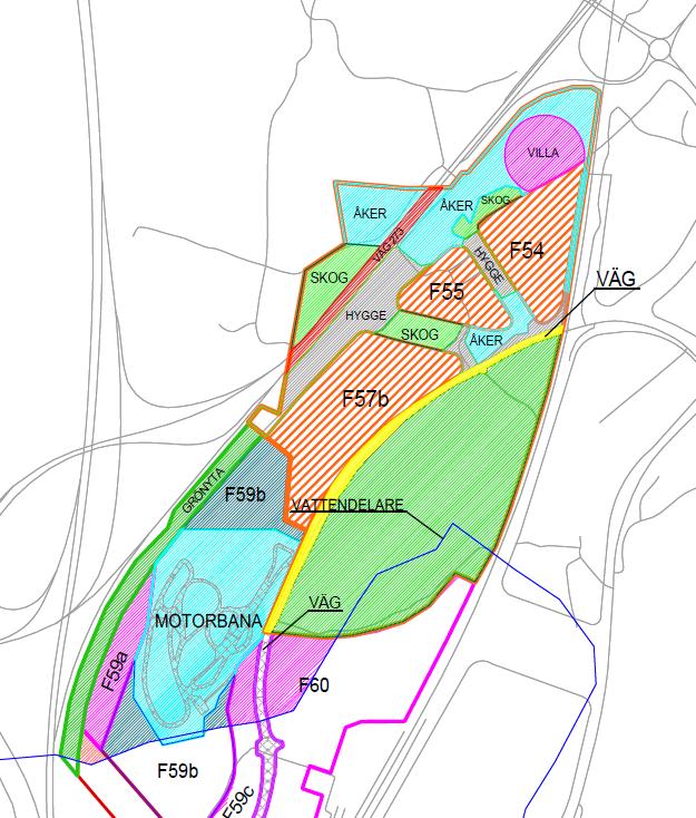 Dagvattendamm stadsdel 5 och 6, norr Avrinningen norrut inom utredningsområdet kommer från Stadsdel 6 samt del av Stadsdel 5.
