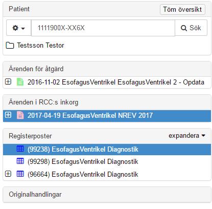 Ärendet skickas nu till handläggare på RCC för hantering av canceranmälan och sparas samtidigt ner i registret.