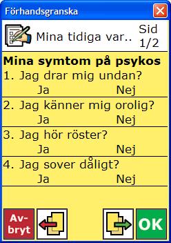 I förhandsgranskningen kan man kontrollera att tex sidbrytning,