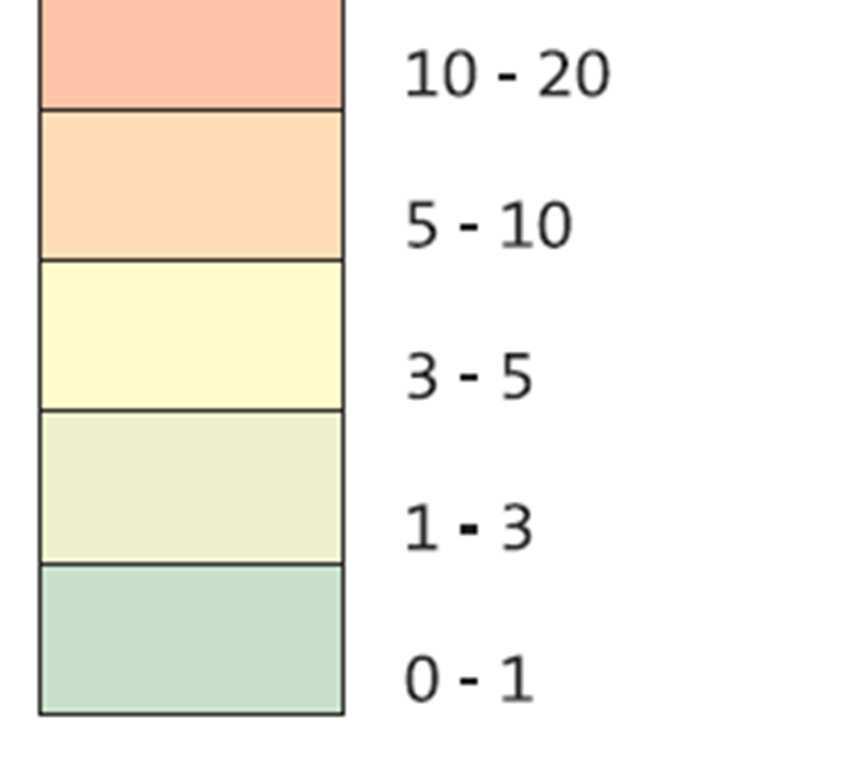 Figur 3-4 visar nuvarande flödesriktningar för avrinnande dagvatten baserade på de topografiska förhållandena inom planområdet. Figur 3-4.