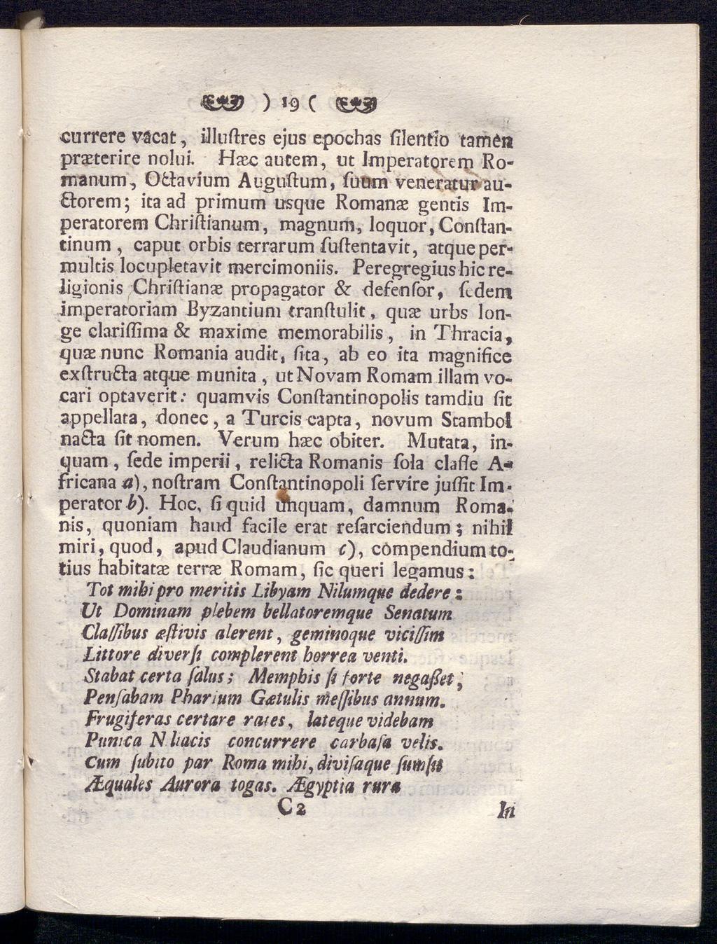 * ) «9 C eurrere våcat, illuftres ejus epochas filentlo tamétj praeterire nolui.