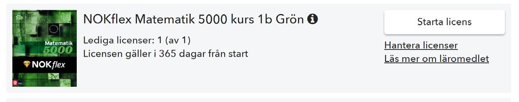 Mina sidor När du loggat in kommer du till Mina läromedel på Mina sidor. Här kommer du åt och administrerar dina digitala läromedel.