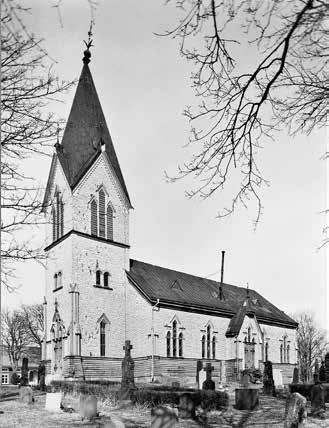 Fig. 103. Bosebo träkyrka, byggd 1894 95 men riven redan 1959.