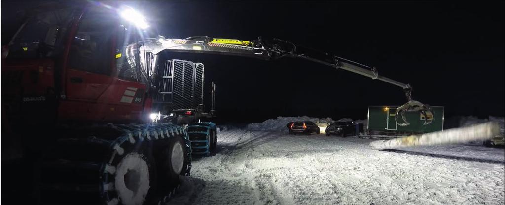 Två tester genomfördes där den första var att göra en avlastningscykel, som repeterades 10 gånger, med 1 ton i gripen (Figur 38).