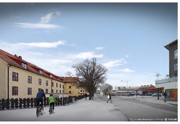 Region Gotland PLANBESKRIVNING SAMRÅD BN 2015/871 Visby Dovhjorten 6 m fl 2017-05-03 Påbyggnaden längs Österväg (Hus C) får en något lägre nockhöjd och sammantaget bedöms dessa byggrätter ge en