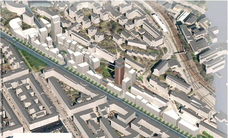 Valhallavägen inom programområdet föreslås förbättras för kollektivtrafik, gående och cyklister och föreslås byggas om till en väl gestaltad gata med dubbel trädrad.