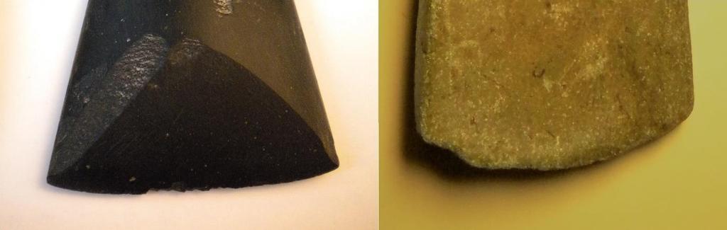 4.4 Ryolit, ett material för prestigeföremål? Ryolit är en bergart bildad av vulkaniska utbrottspunkter eller från aska som utsatts för högt tryck.