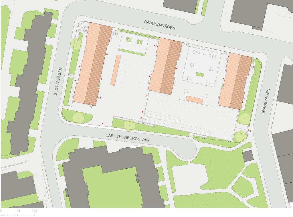 3.6 Planförslagets utformning Den nya planen tas fram för att möjliggöra förtätning av befintlig bostadsbebyggelsen.