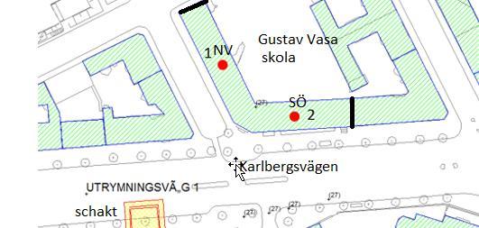 3330Övergripande 2 Gustav Vasa skola Gustav Vasa skola ligger i korsningen Hälsingegatan Karlbergsvägen i Stockholms innerstad, se figur 2. Skolan byggdes år 1886.