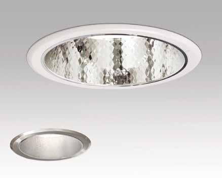 DOWNLIGT NMO 7 DOWNLIGT NMO 9 Downlight för infällt montage. Downlight för infällt montage. Armaturring av gjuten aluminium, som standard vit. Kan även erhållas i borstad stål (-BS).