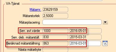 Det går nu åter att göra beräkning av mätarställning med datum före senaste avläsning. (51091) VA > Avläsning, Skapa avläsningsunderlag. Rättat fel som uppstod då urval gjordes på kryssrutorna nedan.