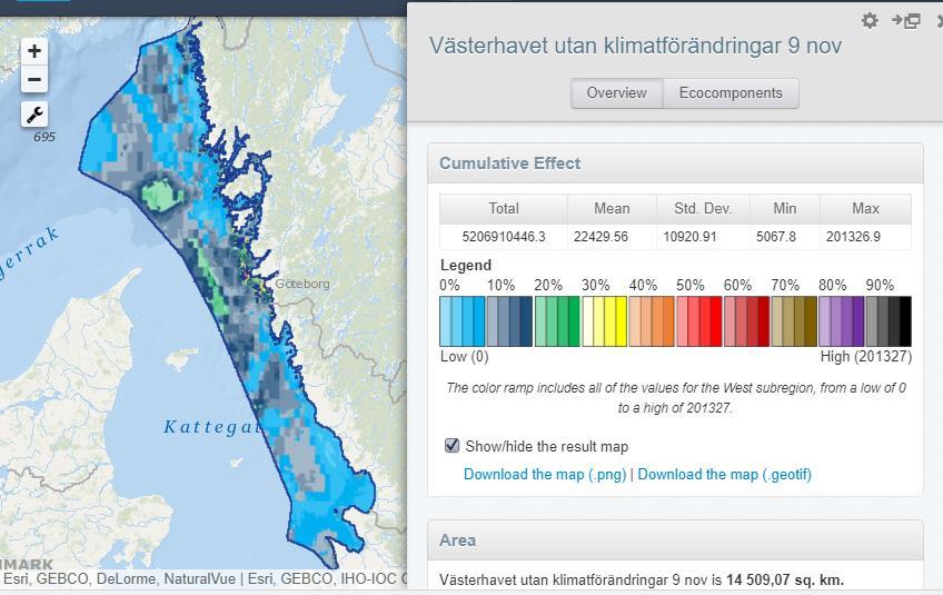 Resultat Västerhavet Bidrag till miljöpåverkan per sektor Västerhavet Bullerkällor Bidrag Fiske 33 % Övergödning 31 % Föroreningar 15 % Sjöfart (ej luftutsläpp) 11 %