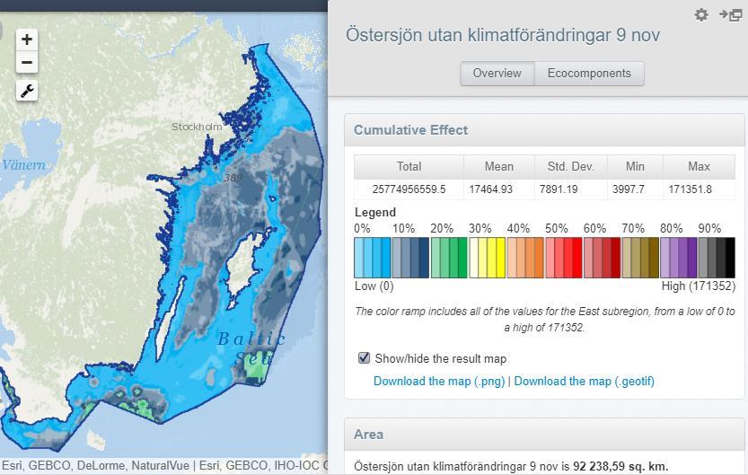 Resultat Östersjön Bidrag till miljöpåverkan per sektor Östersjön Bullerkällor Bidrag Övergödning 59 % Föroreningar 27 % Sjöfart (ej luftutsläpp) 8 % Fiske 3 % Industriutsläpp 1.