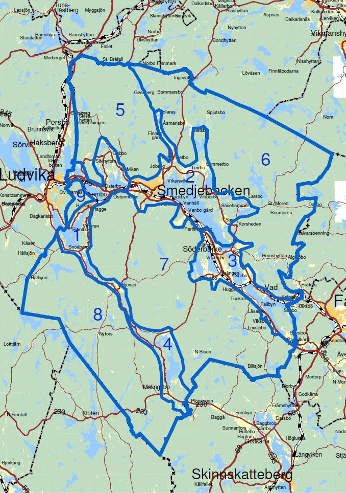 Östersjön. Etableringen av både jordbruk och industri har i första hand skett längs dalgången. Här bor också merpartens av kommunens befolkning.