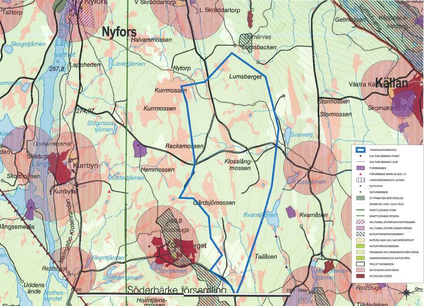 på Älgkullen, gruvområden finns i väster och sydöst om Älgkullen. Dessutom finns en kolningsanläggning i sydöst. Hällsjön, nästan 2 km norrut, är kulturintressant brukshyttemiljö.