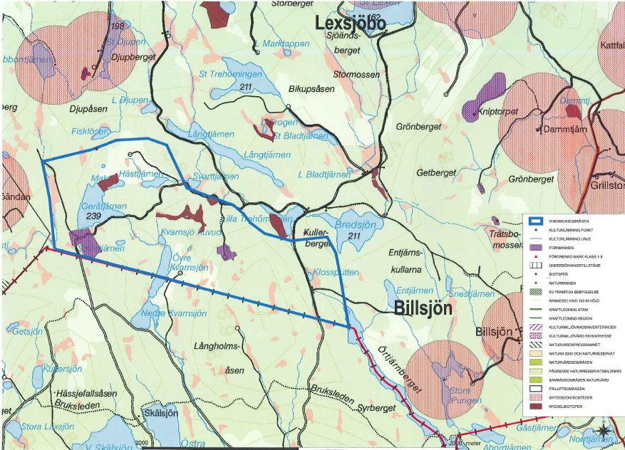 intresset enligt miljöbalken 4.2, och i naturreservatet Malingsbo-Kloten, friluftsintressets kärnområde.