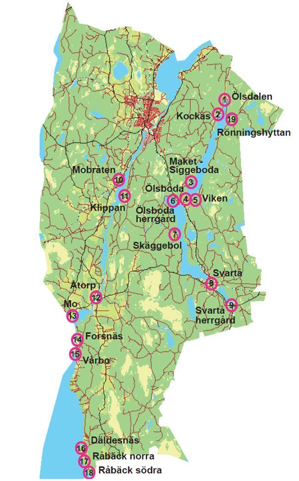 10(28) Figur 1: Föreslagna LIS-områden i