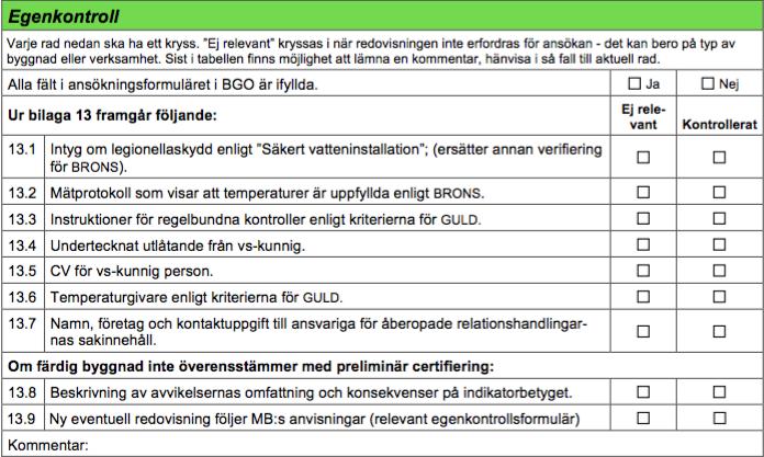 Figur 33, Verifieringsindikatorer för Legionella bakterier (SGBC, 2016) 8.3. Område Material Material är en aspekt som i många fall avgör en byggnads beständighet.