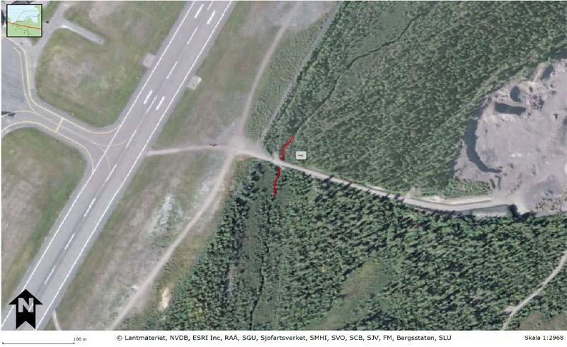 Elfiskelokalens avstånd till uppströms liggande sjö (km). Saknas sjö uppstr.