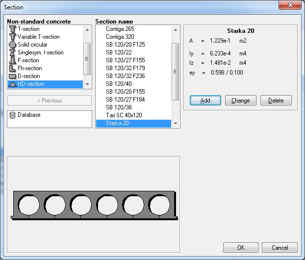Figur 3.2. Indata för att beskriva tvärsnittets geometri. [10] 3.1.2 Armering Det finns förprogrammerade armeringsalternativ och det går även att skapa nya.