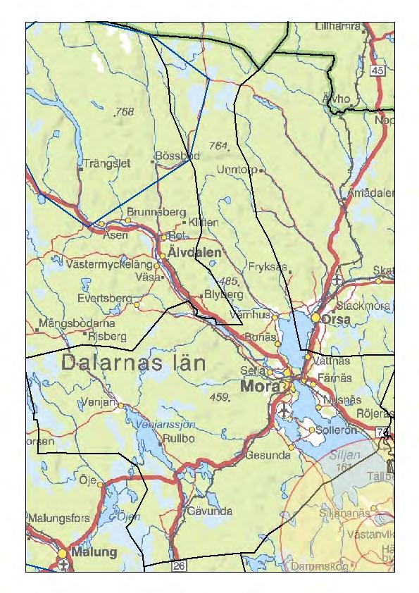 OMRÅDEN MED SKYDD FÖR LUFTFART OCH FÖRSVAR I kartan nedan visas områden inom kommunen som har skydd p g a luftfartens eller försvarets intressen.