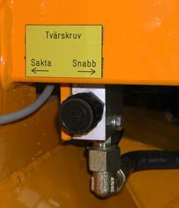 Strömbrytarna verkar enligt följande: Med strömbrytaren OIL+RPM slås oljetryck till SPRIDER på och av. Med strömbrytaren märkt med en lastbilssymbol tippas flaket upp och ned.